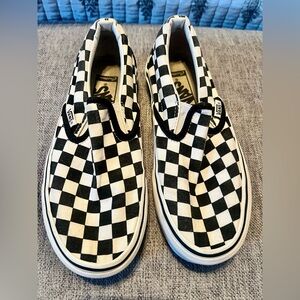 Vans Black and White Checkered Slip-On Sneakers